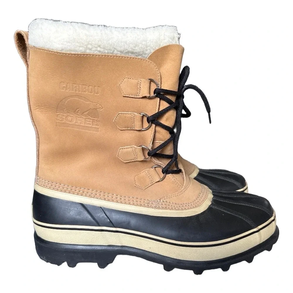 Sorel Caribou II Mens Winter Boots Waterproof Snow Boots Sz 14 Gorpcore Utility